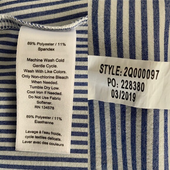 Vineyard Vines Blue White Striped Harbor Belted Tunic S - Picture 12 of 15